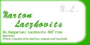 marton laczkovits business card